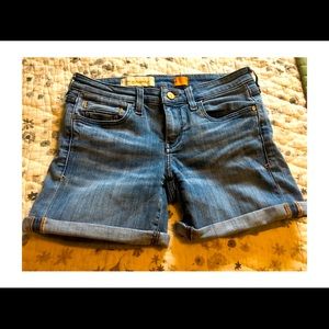 Pilcro and the Letterpress denim shorts